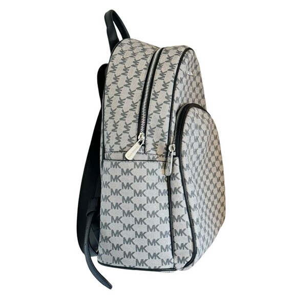 MICHAEL KORS Women\'s Abbey MK Signature LARGE Backpack Gray Black 38F8XAYB7V main image 7